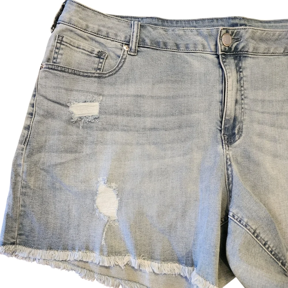 Lane Bryant Girlfriend Jeans Denim High Rise Stretch Shorts Size 22 NWT - Picture 5 of 11